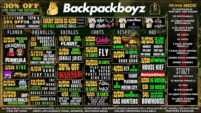 Backpack Boyz Monroe BRING IN THE NEW YEAR! UP TO 50% OFF BRANDS!