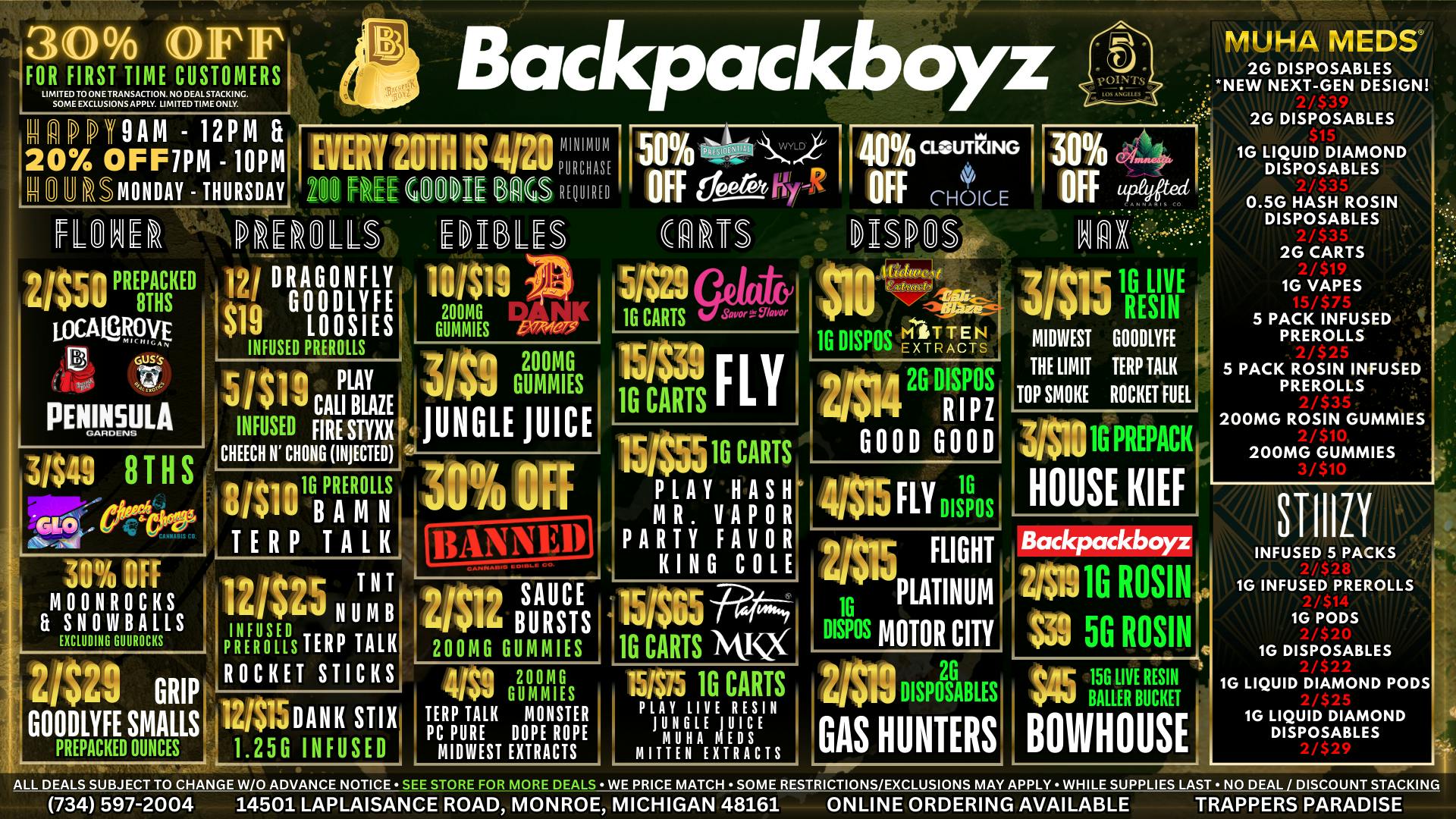 Backpack Boyz Monroe BRING IN THE NEW YEAR! UP TO 50% OFF TOP BRANDS!