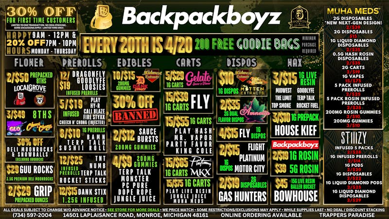 Backpack Boyz Monroe 🍾 HAPPY 2026! 🍾 OUR PRICES AREN'T BUDGING🍾