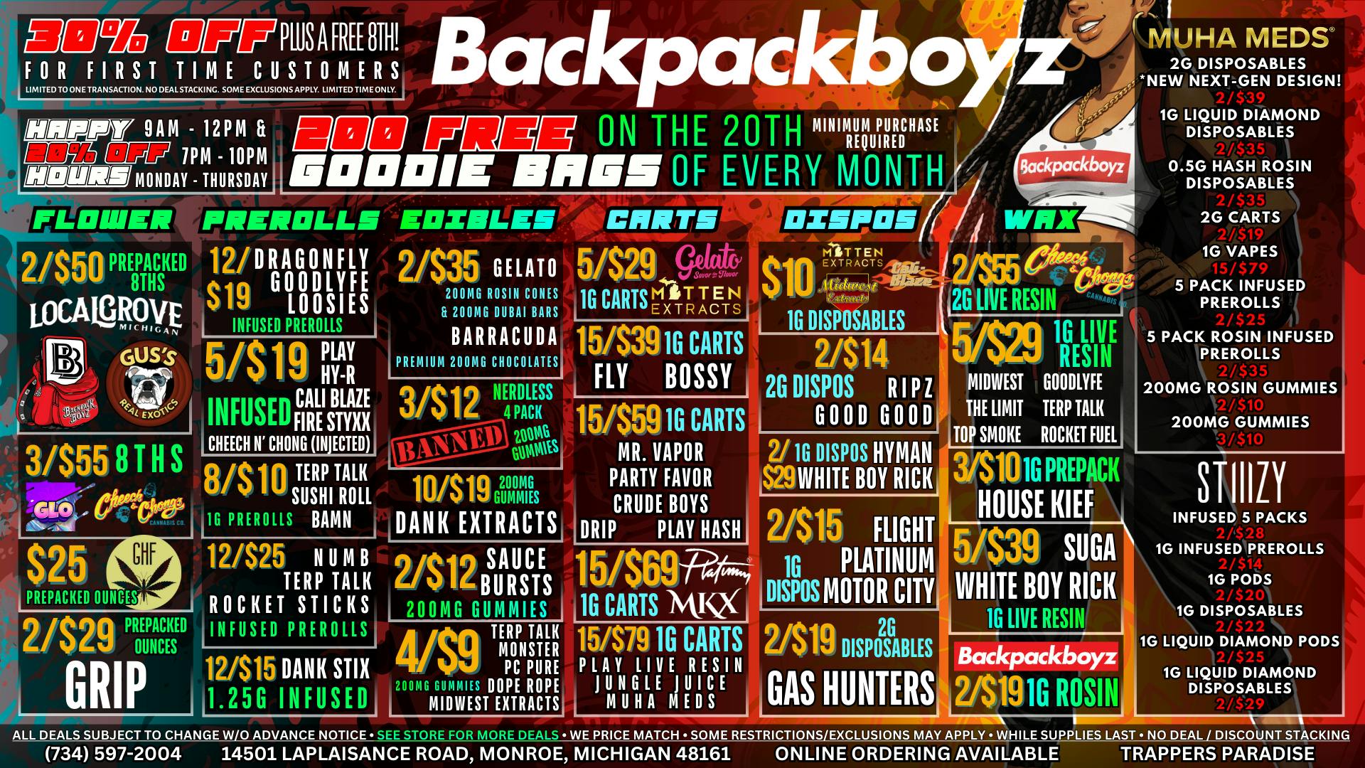 Backpack Boyz Monroe OUR PRICES AREN'T BUDGING!