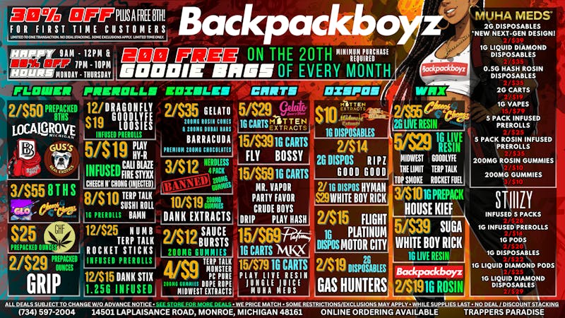 Backpack Boyz Monroe OUR PRICES AREN'T BUDGING!
