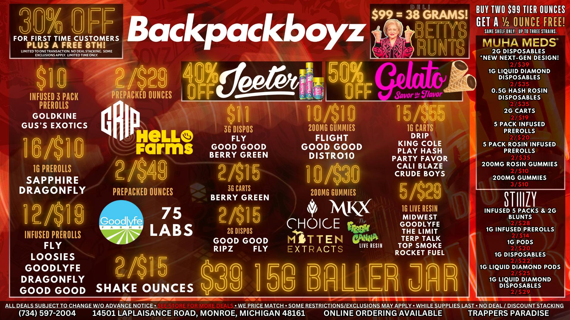 OUT OF STATE WELCOME! NO 24% TAX!