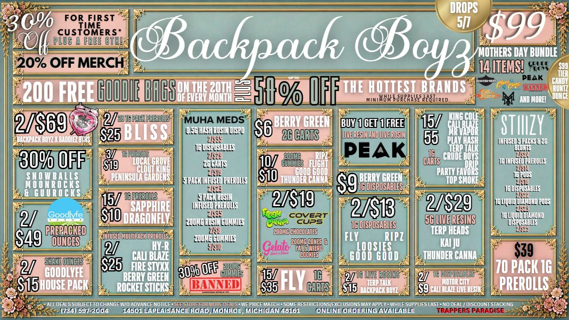Backpack Boyz Monroe MOTHERS DAY BUNDLE DROP 5/7! OUT OF STATE WELCOME!