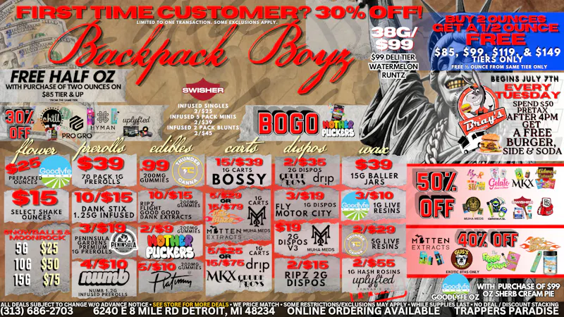 Backpack Boyz - Detroit UP TO 50% OFF TOP BRANDS! HAVE A HAPPY & SAFE 4TH!