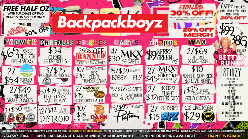 Backpack Boyz Monroe FIRST TIME CUSTOMERS GET 30% OFF + A FREE GIFT!