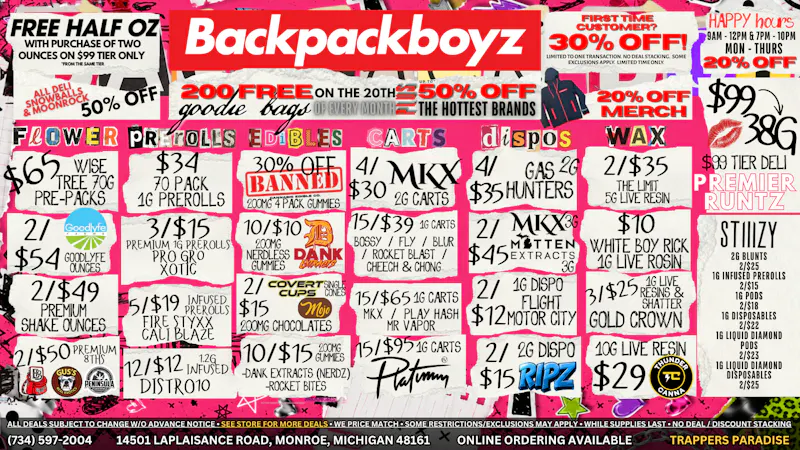 Backpack Boyz Monroe FIRST TIME CUSTOMERS GET 30% OFF + A FREE GIFT!