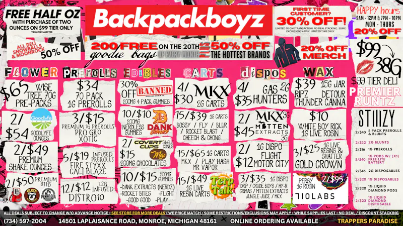 Backpack Boyz Monroe FIRST TIME CUSTOMERS GET 30% OFF + A FREE GIFT!