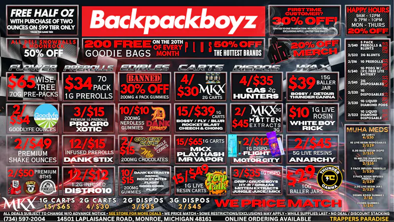 Backpack Boyz Monroe FIRST TIME CUSTOMERS GET 30% OFF + A FREE GIFT!