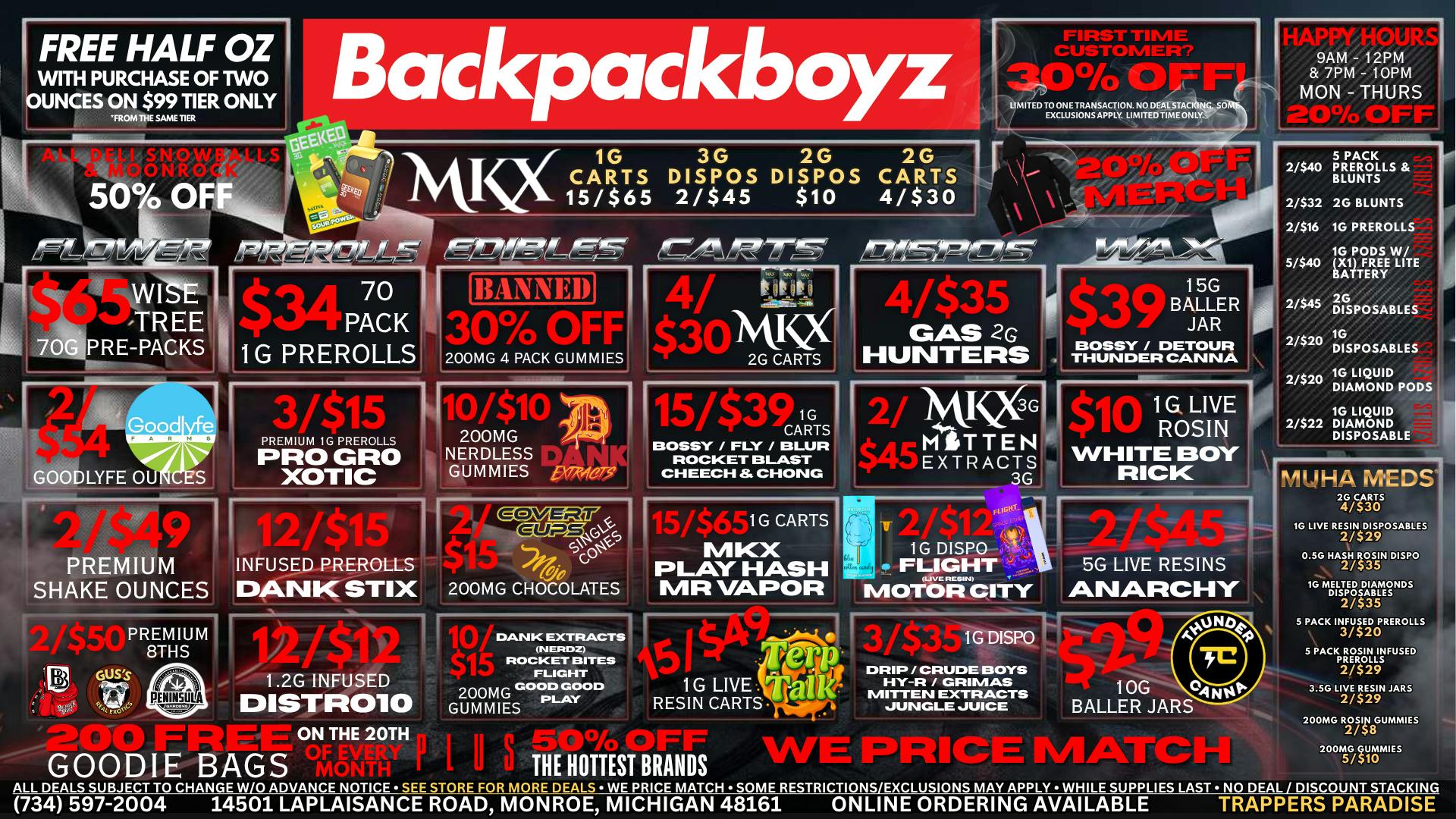 Backpack Boyz Monroe FIRST TIME CUSTOMERS GET 30% OFF + A FREE GIFT!