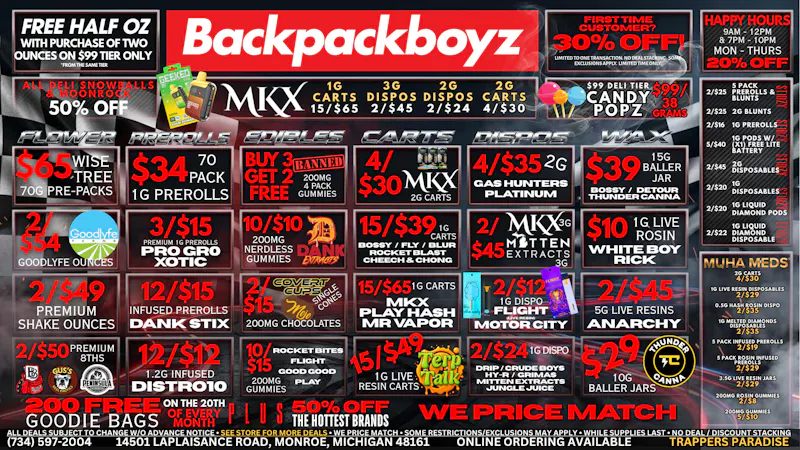 Backpack Boyz Monroe FIRST TIME CUSTOMERS GET 30% OFF + A FREE GIFT!