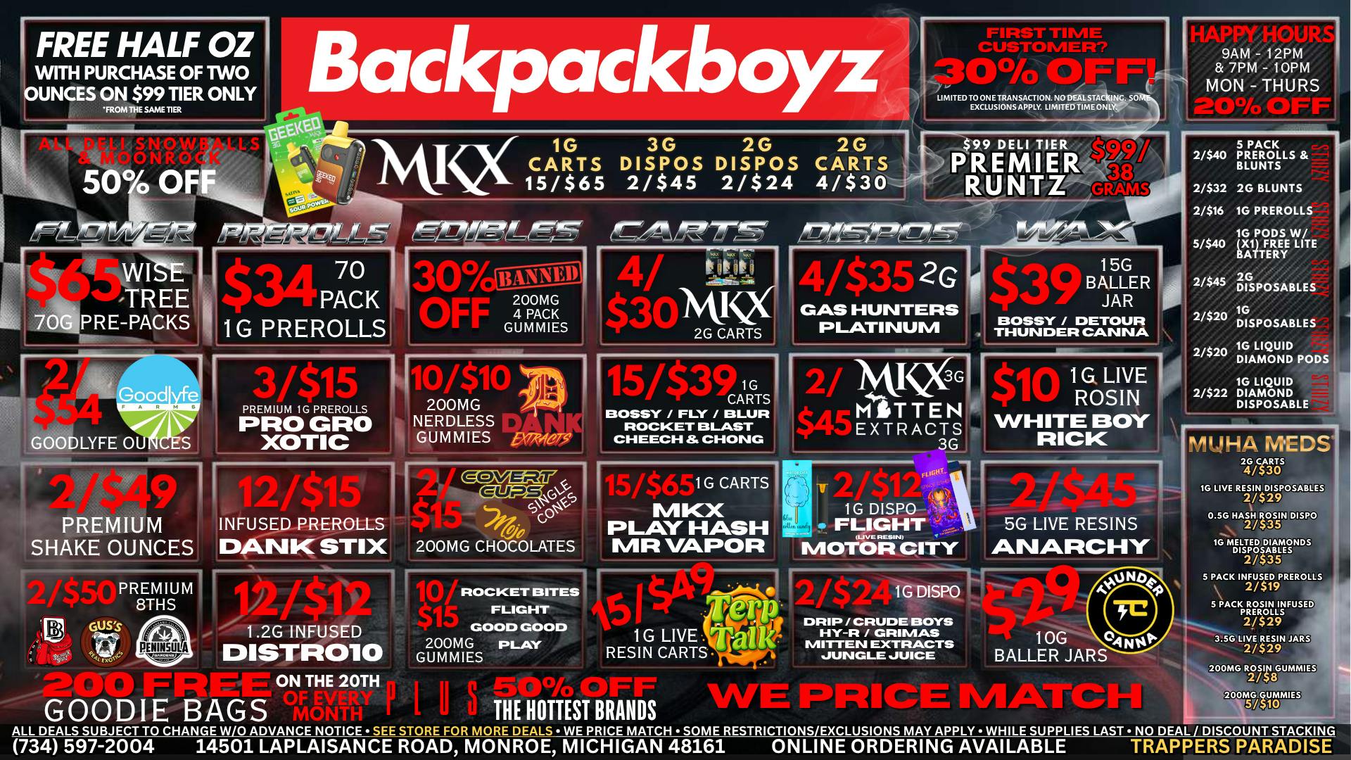 Backpack Boyz Monroe FIRST TIME CUSTOMERS GET 30% OFF + A FREE GIFT!