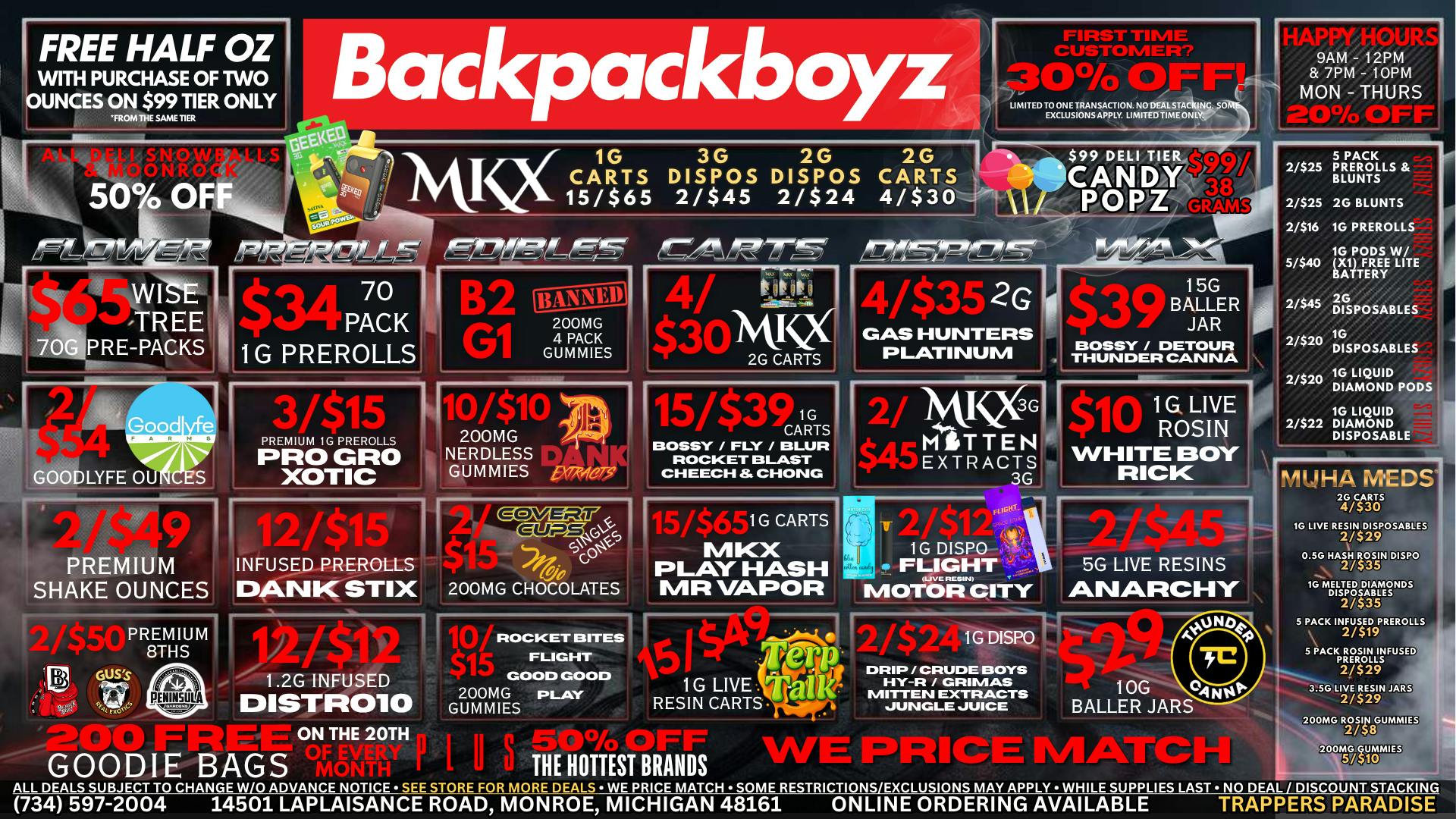 Backpack Boyz Monroe FIRST TIME CUSTOMERS GET 30% OFF + A FREE GIFT!