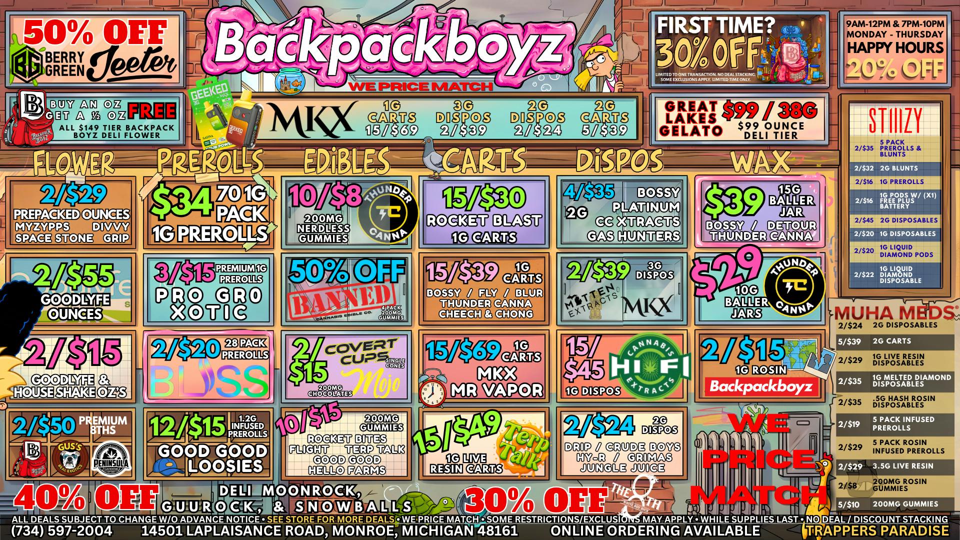 Backpack Boyz Monroe 50% OFF JEETER & BERRY GREEN! 50% OFF BANNED 4PKS
