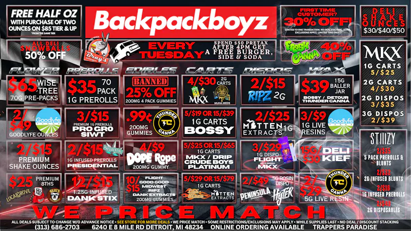 Backpack Boyz - Detroit FIRST TIME CUSTOMERS GET 30% OFF!