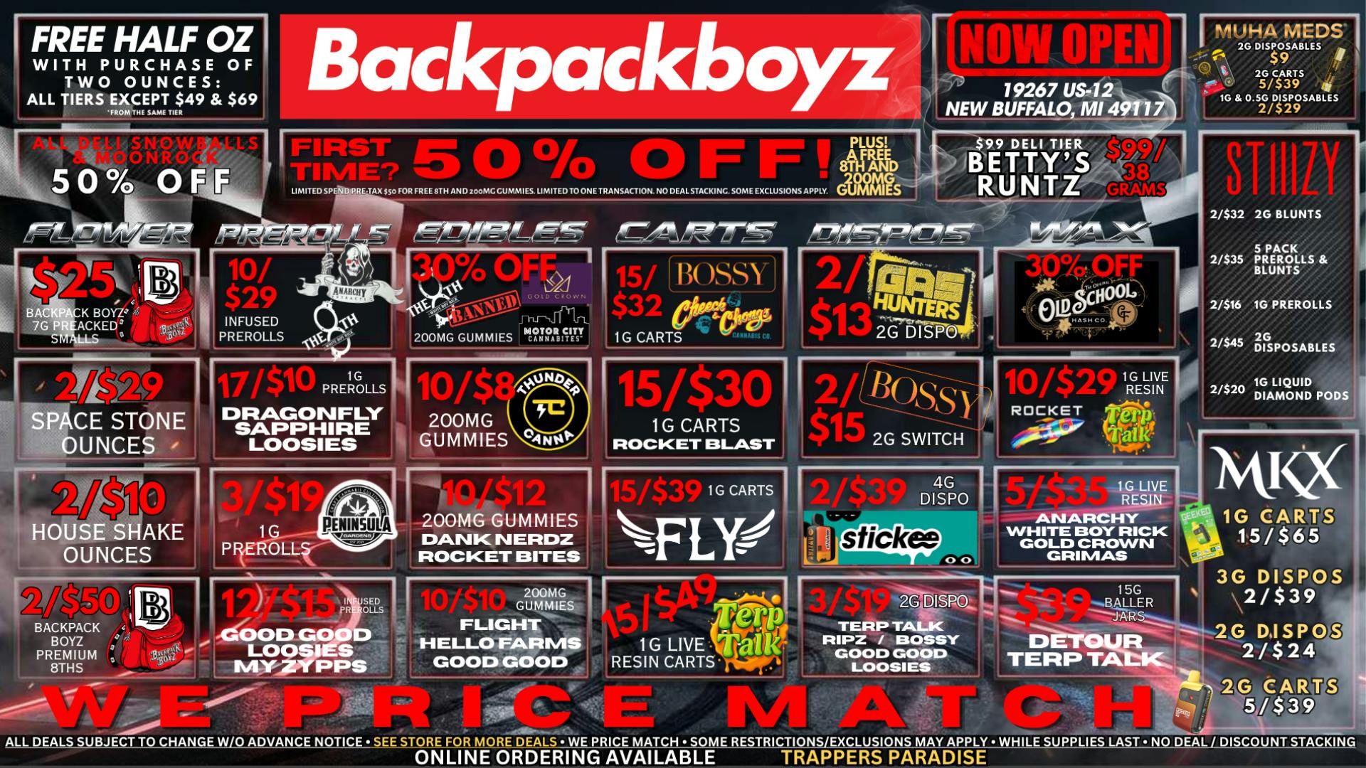 Backpack Boyz FIRST TIME CUSTOMERS GET 50% OFF! PLUS FREE GOODIE