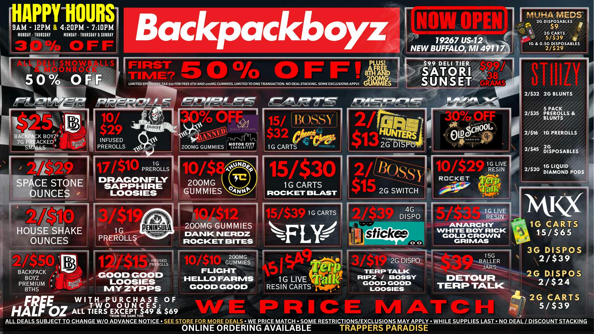 Backpack Boyz FIRST TIME CUSTOMERS GET 50% OFF! PLUS FREE GOODIE