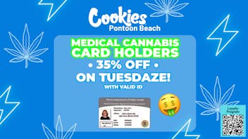 Cookies Pontoon Beach 35% OFF for Medical Card Holders on Tuesdaze