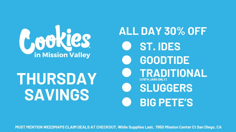Cookies Mission Valley Get 30% OFF @ Cookies!