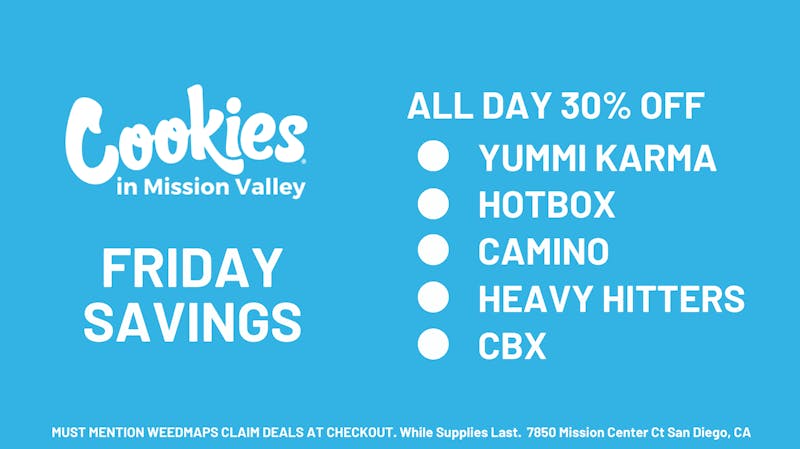 Cookies Mission Valley Get 30% OFF @ Cookies!