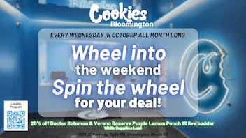 Cookies Bloomington Wednesday Wheel Deal: Spin and Save! 🎰