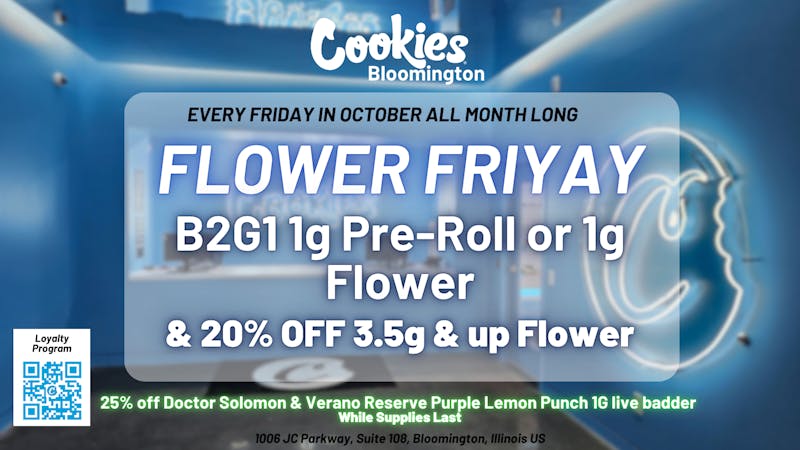 Cookies Bloomington Friday Flower Frenzy: B2G1 + 20% OFF