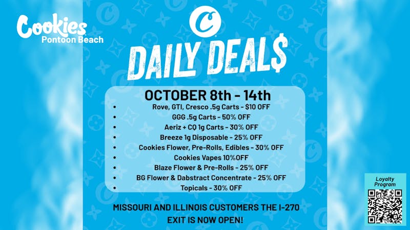 Cookies Pontoon Beach 🔥 WEEK OF DEALS AT COOKIES 🔥