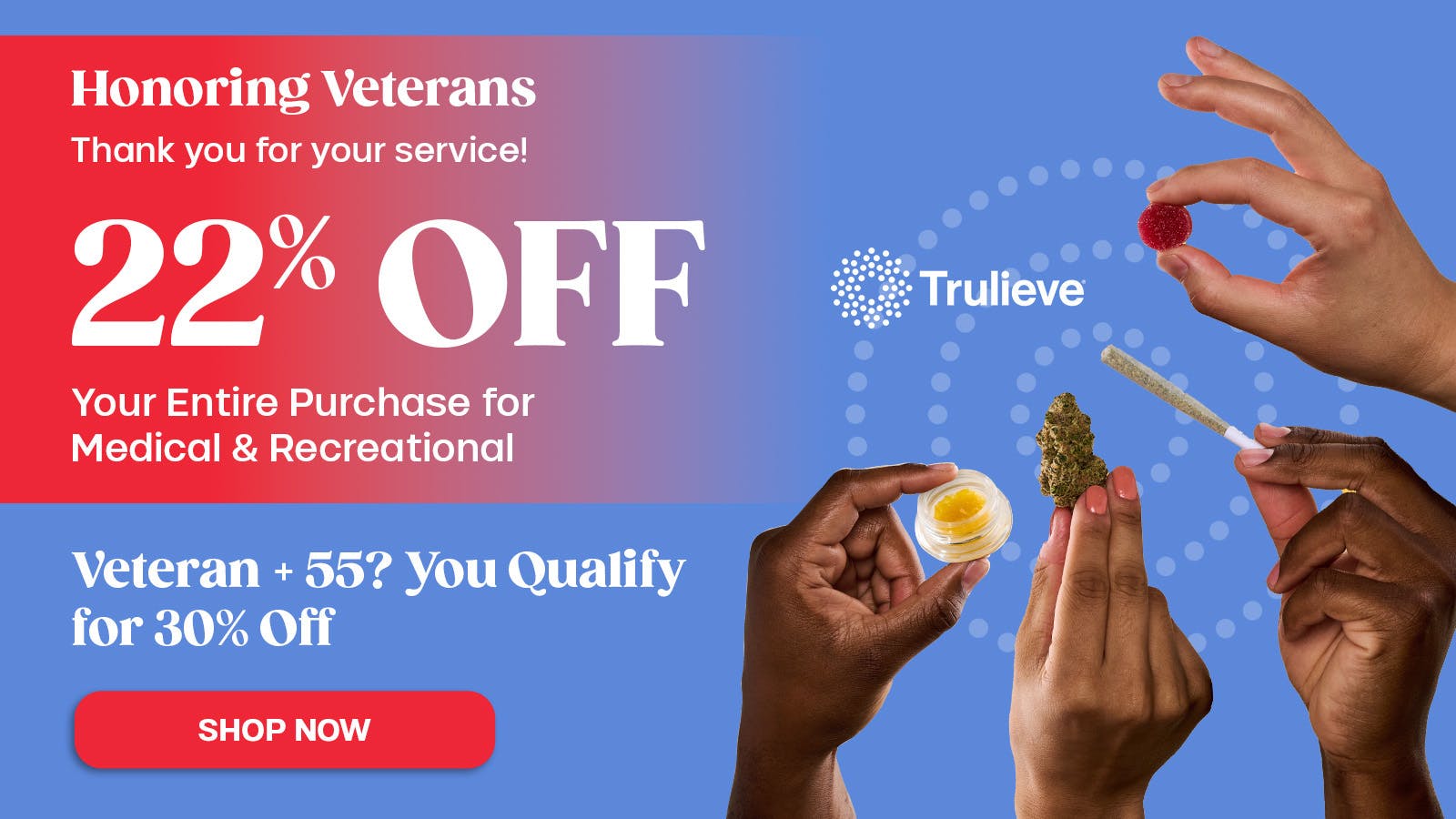 Trulieve of Tucson - Menlo Park Honoring Service: 22% OFF for All Veterans!