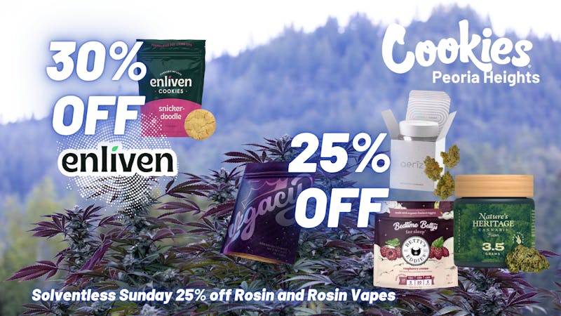 Cookies Peoria Heights 🍂 Solventless Sunday Stock-Up: Up to 30% OFF