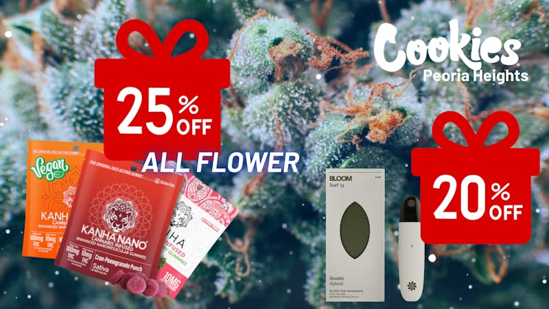 Cookies Peoria Heights Holiday Flower & Kanha Flash Sale!