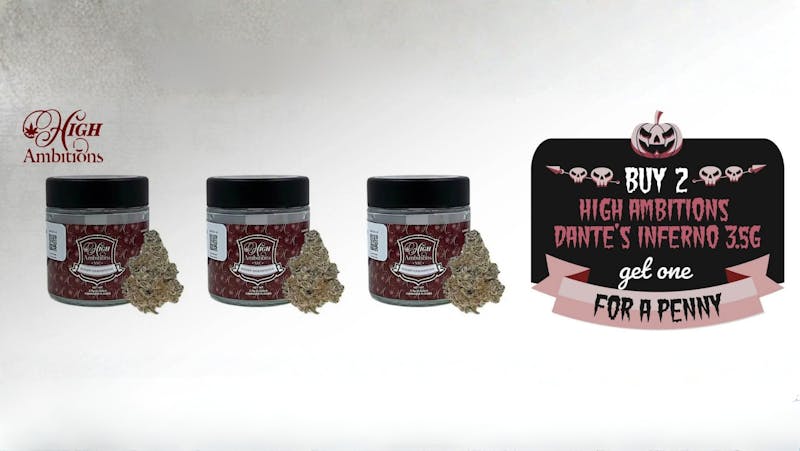 Planet Nugg Weed Dispensary & Delivery Buy 2 High Ambitions Dante's Inferno 3.5g get one