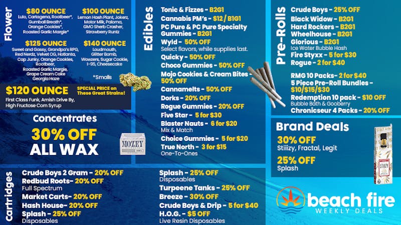 Beach Fire Cannabis Buds, bargains, and blazing vibes!