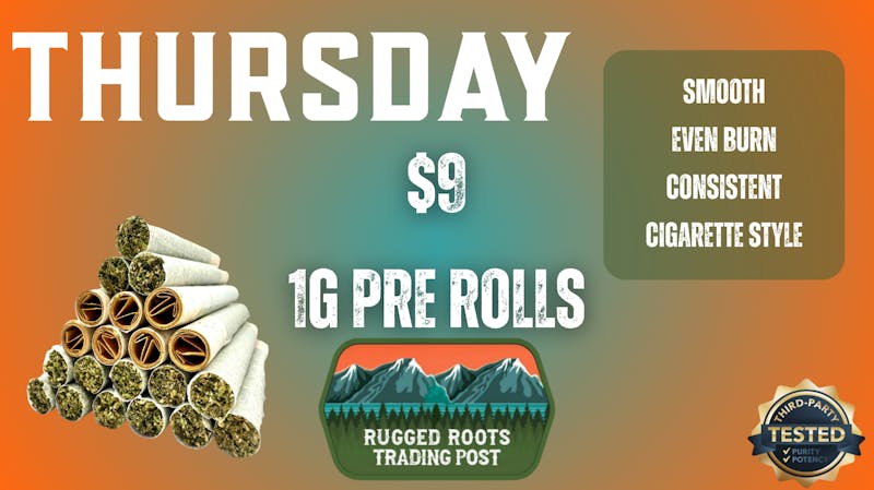 Rugged Roots Trading Post - Auburn Thursday Pre Rolls!