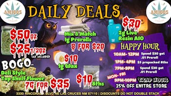 Amigos Cannabis - Las Cruces 🍃BOGO FLOWER, $50 OZ🍃$8 FOR $20 PREROLLS ✨