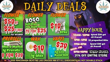Amigos Cannabis - Las Cruces 🍃BOGO FLOWER, $50 OZ🍃$8 FOR $20 PREROLLS ✨