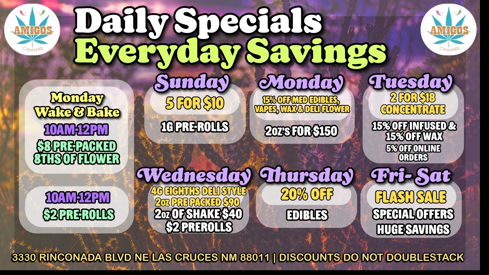 Amigos Cannabis - Las Cruces Daily Savings & Special Offers💸