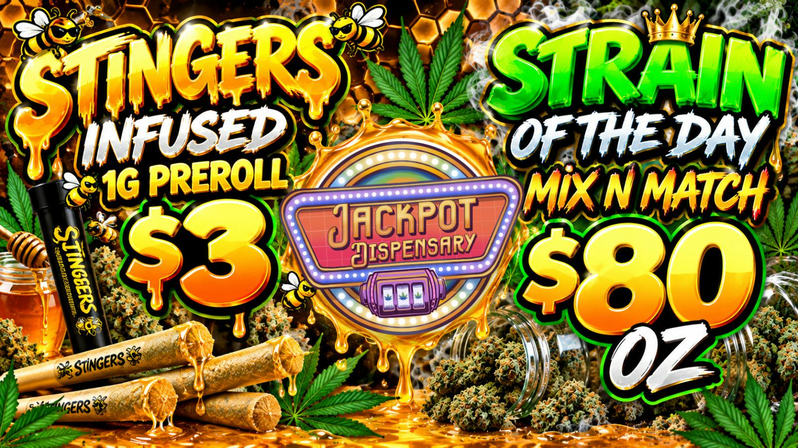 Jackpot Dispensary $3 Infused 1g preroll