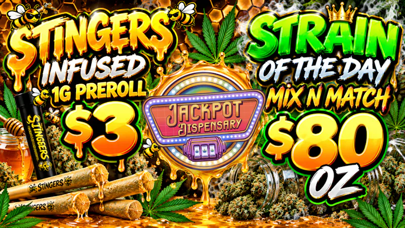 Jackpot Dispensary $3 Infused 1g preroll