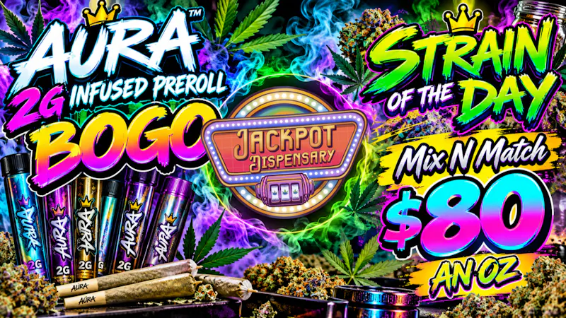Jackpot Dispensary 2g infused preroll bogo