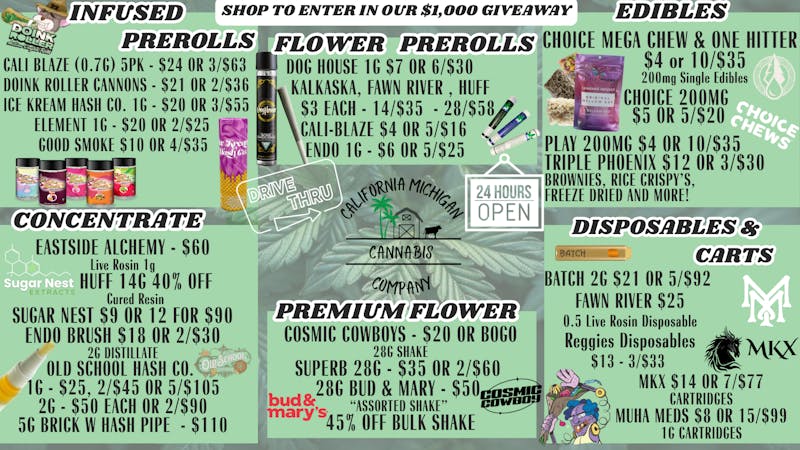 California Michigan Cannabis Company 🚨Jeeters Priced at State Min!🚨