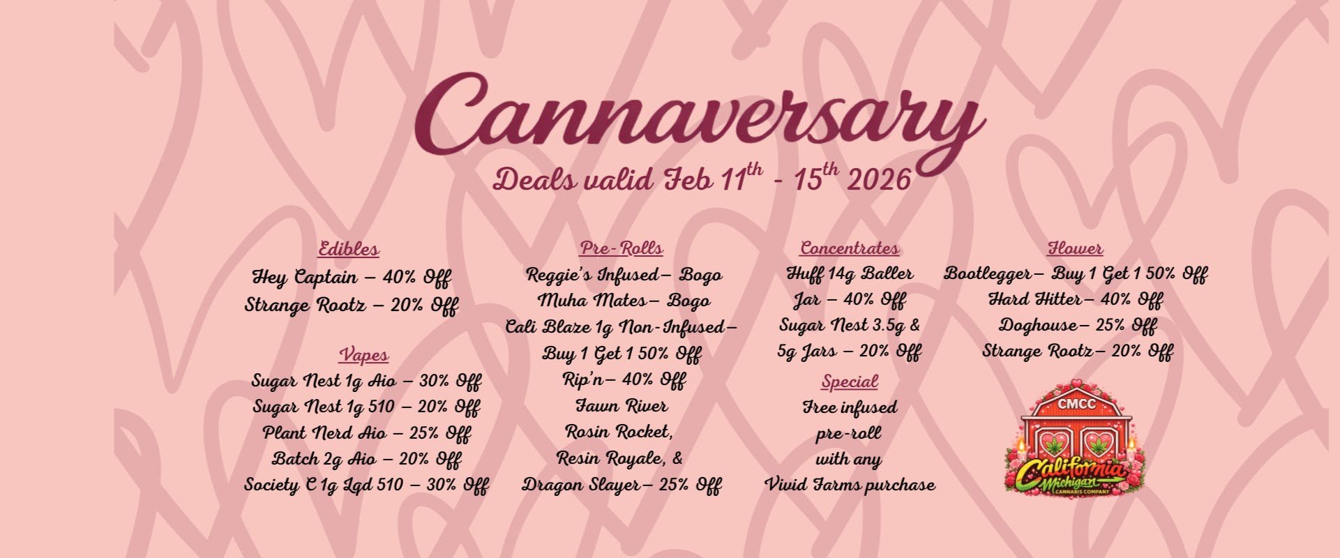 California Michigan Cannabis Company 50% OFF FOR FIRST TIME CUSTOMERS!