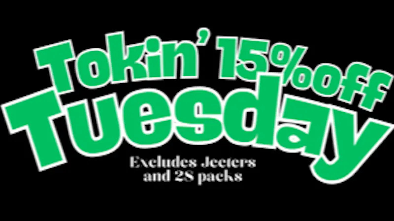 California Michigan Cannabis Company Tokin Tuesday 15%