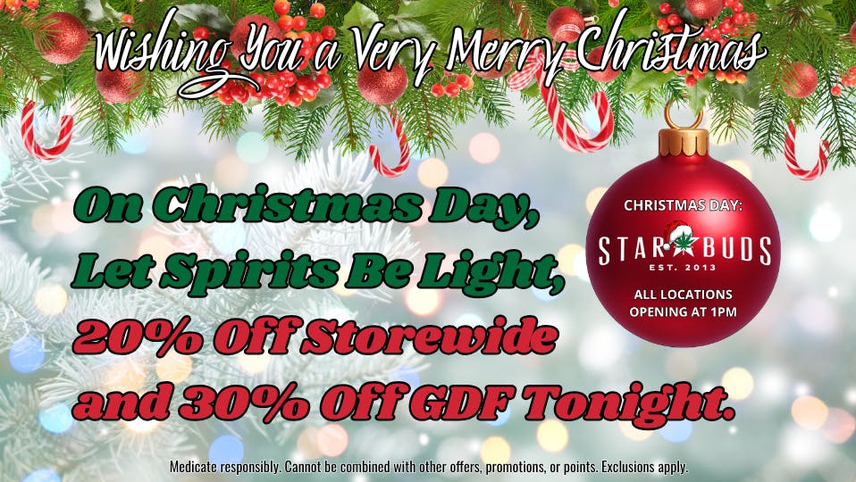 Star Buds Greenwood Christmas 20% Off Storewide & 30% Off GDF