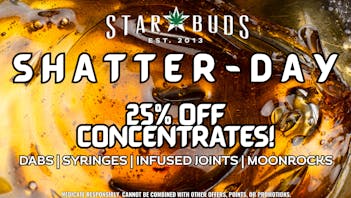 Star Buds Tupelo Shatter-Day / 25% Off Concentrates