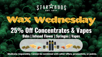 Star Buds Ocean Springs Wax Wednesday: 25% Off ALL concentrates