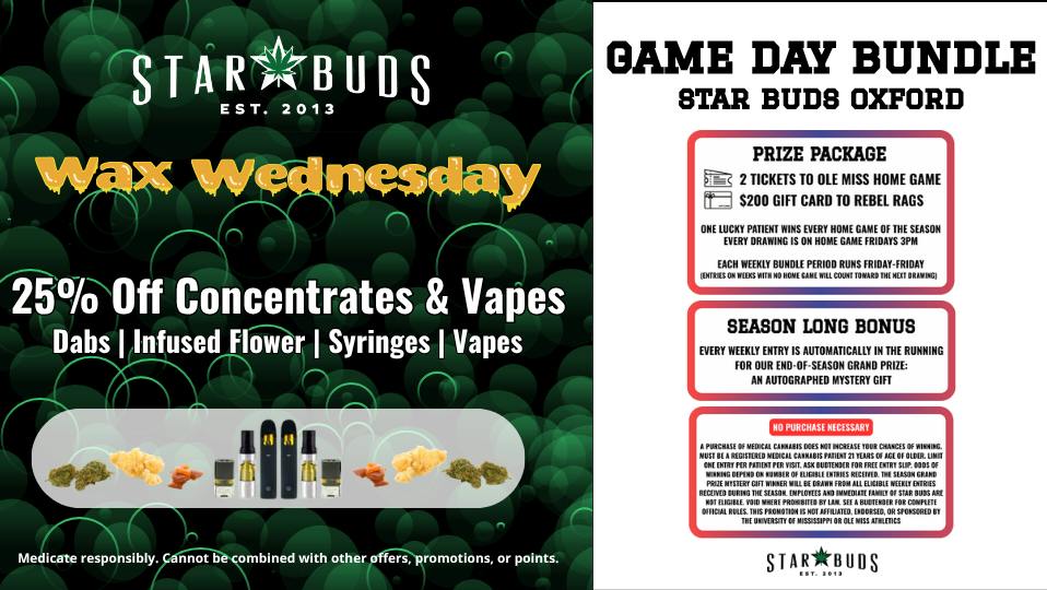 Star Buds Medical - Oxford 25% Off Concentrates | Ask About Home Game Bundle
