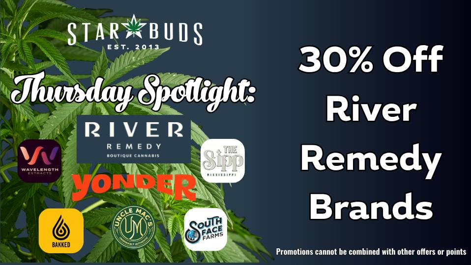 Star Buds Ocean Springs Thursday Spotlight: 30% Off River Remedy Brands