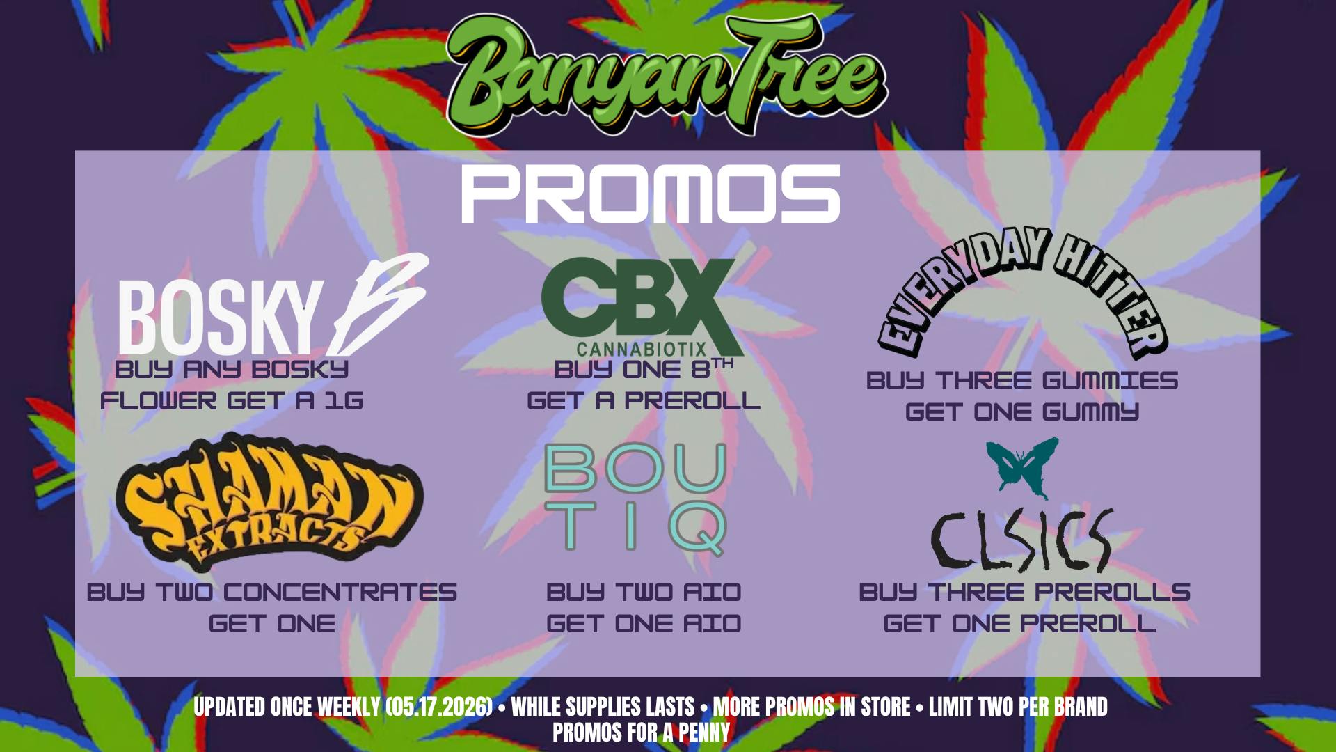 Banyan Tree Fresno Everyday Promos!