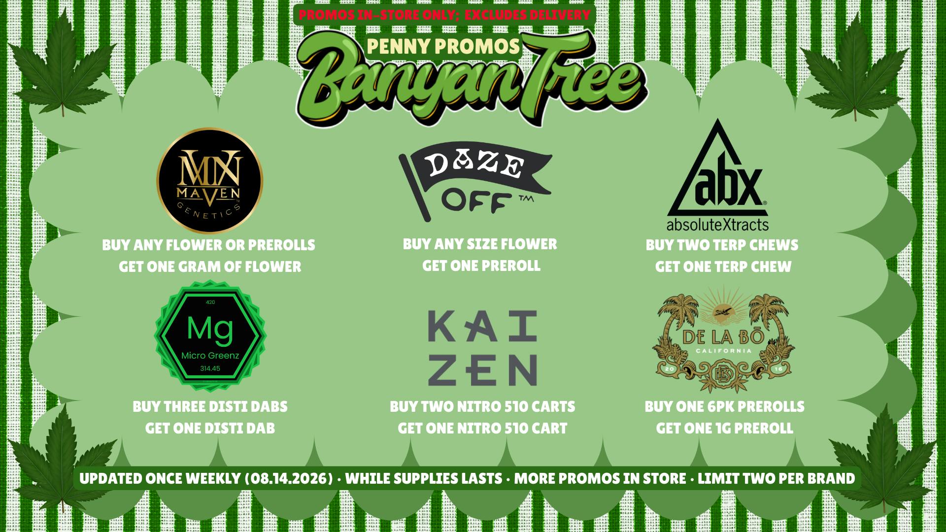 Banyan Tree Fresno Daily Promos 🌴🍃