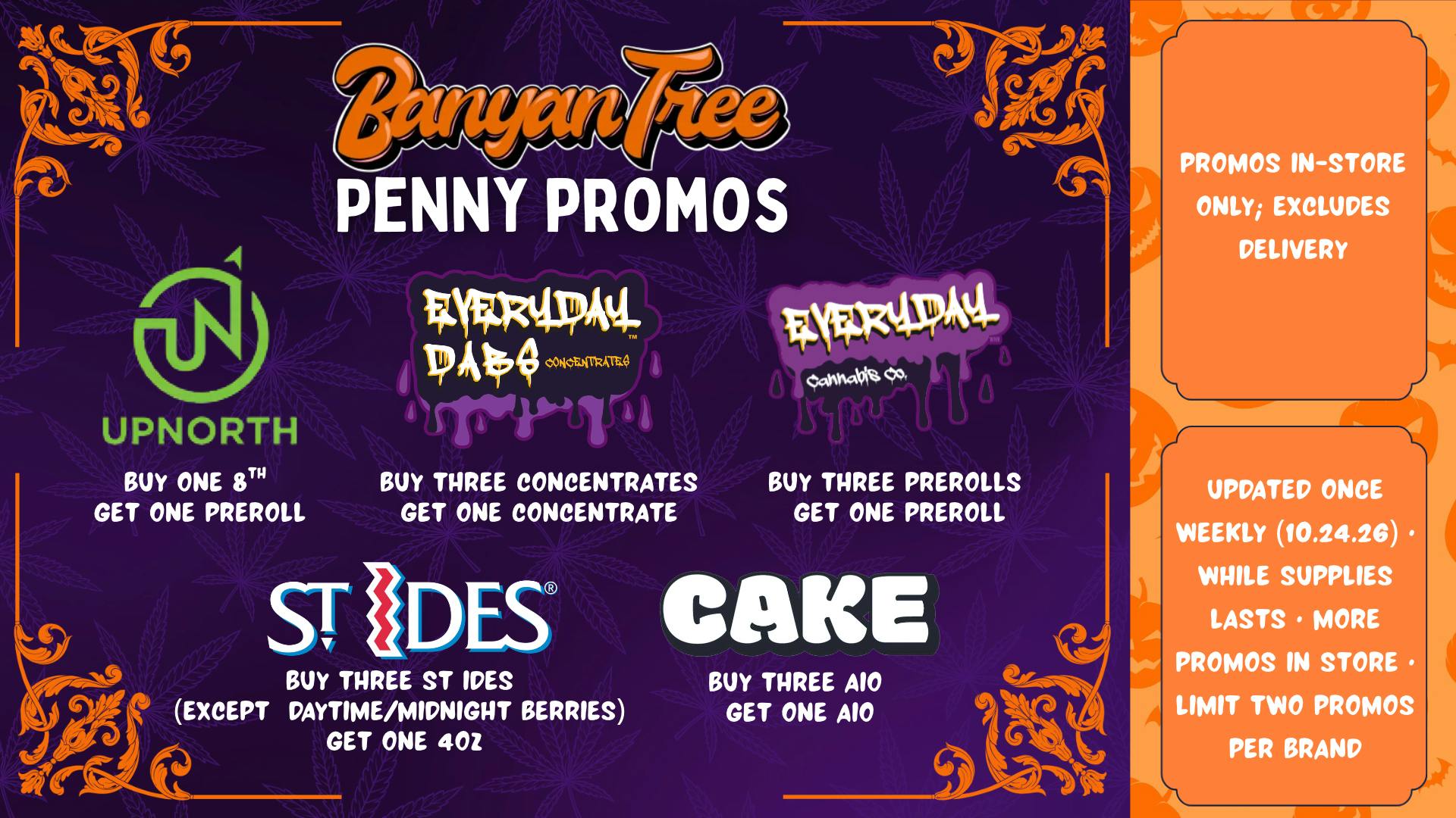 Banyan Tree Fresno Daily Promos 🍃👻