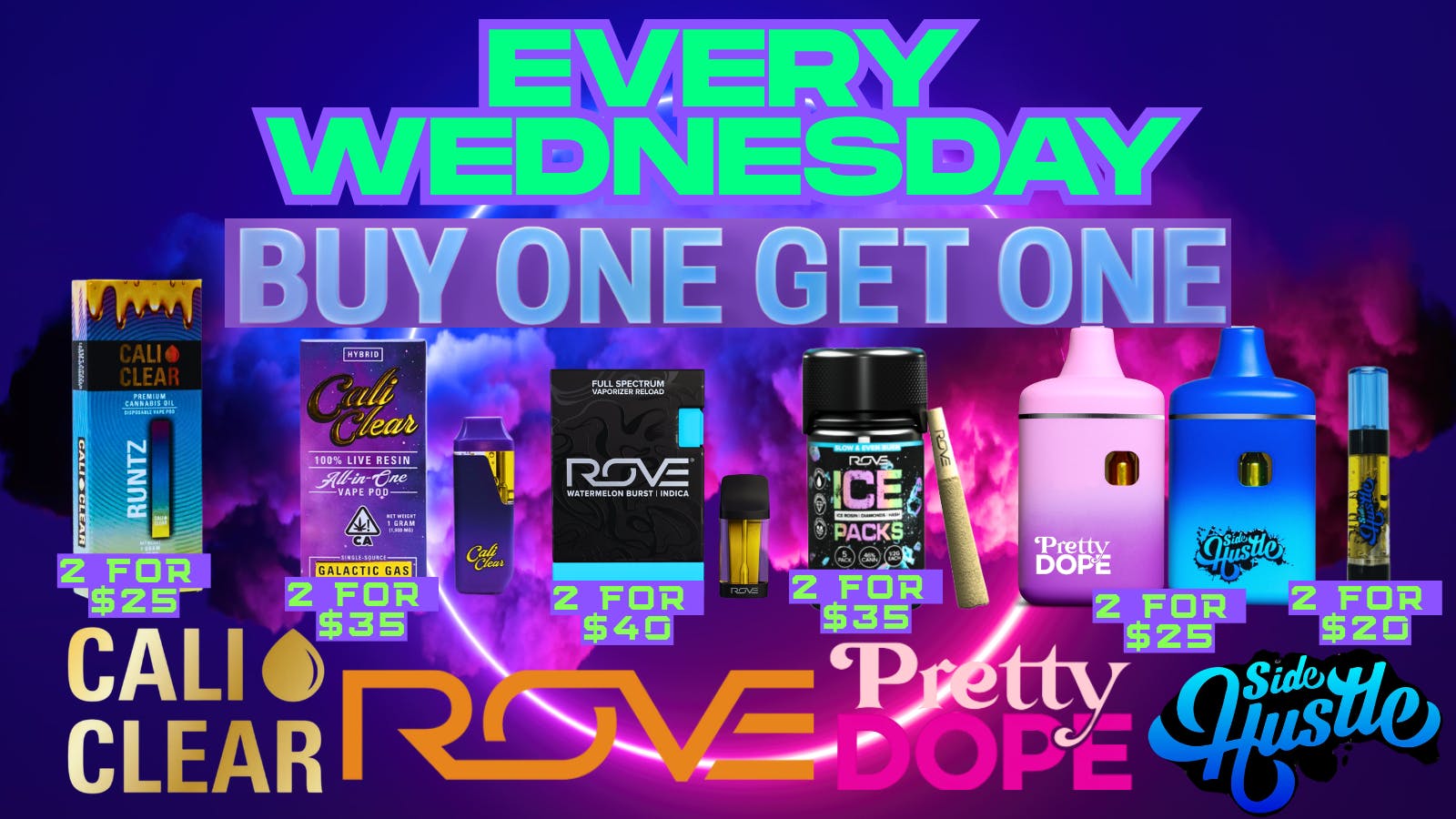 X Raided BOGO ROVE, CALI CLEAR, PRETTY DOPE & SIDE HUSTLE